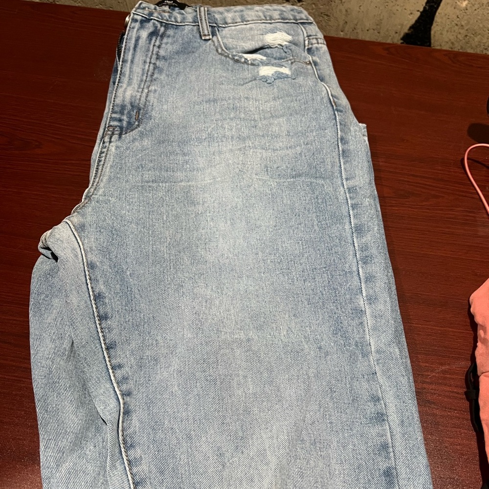 Distressed jeans